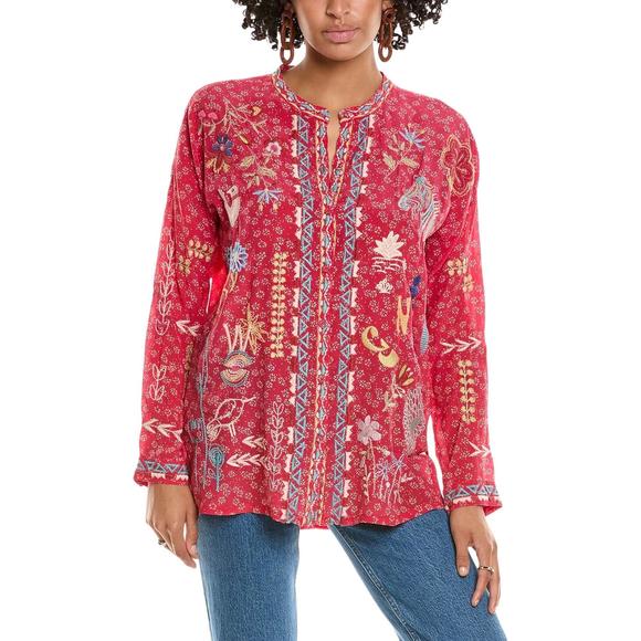 NEW JOHNNY WAS oanna blouse in red multi - Picture 1 of 2